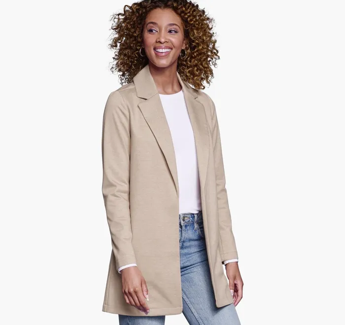 JohnstonandMurphy Shirts Sweaters and Blazers Herringbone Knit Blazer Oatmeal 8211 Women JohnstonandMurphy Shirts Sweaters and Blazers Herringbone Knit Blazer Oatmeal 8211 Women