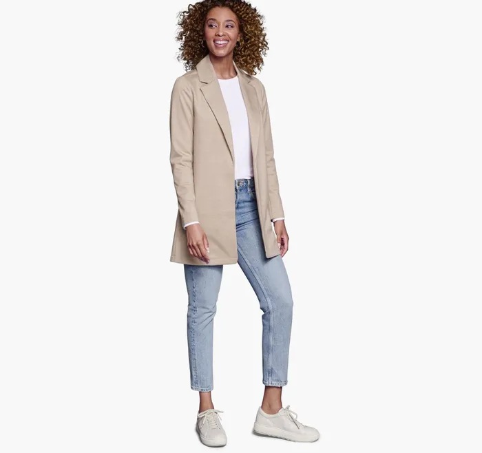 JohnstonandMurphy Shirts Sweaters and Blazers Herringbone Knit Blazer Oatmeal 8211 Women JohnstonandMurphy Shirts Sweaters and Blazers Herringbone Knit Blazer Oatmeal 8211 Women