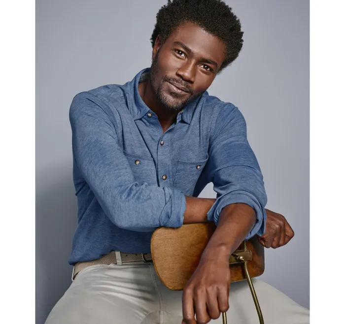 JohnstonandMurphy Shirts Xc Flex Stretch Indigo LongSleeve Shirt Blue 8211 Men JohnstonandMurphy Shirts Xc Flex Stretch Indigo LongSleeve Shirt Blue 8211 Men