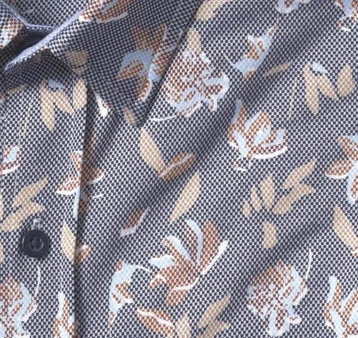 JohnstonandMurphy Shirts Xc Flex Stretch LongSleeve Shirt Navy Birdseye Floral 8211 Men JohnstonandMurphy Shirts Xc Flex Stretch LongSleeve Shirt Navy Birdseye Floral 8211 Men