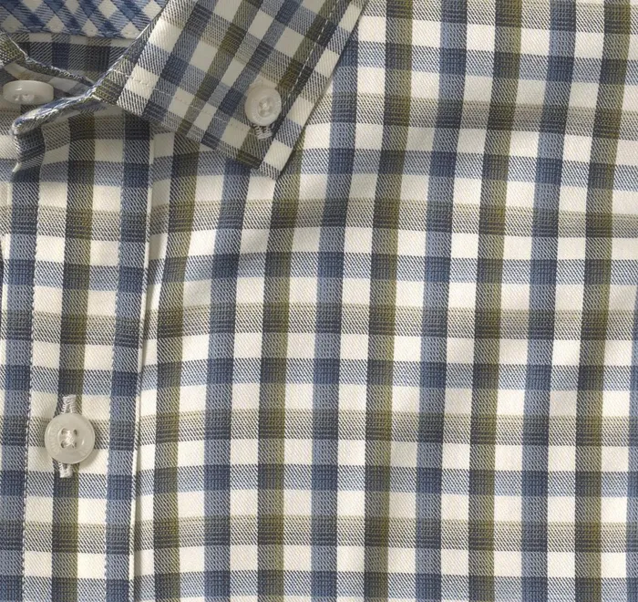 JohnstonandMurphy Shirts Xc4 Sport LongSleeve Shirt Olive Tattersall 8211 Men JohnstonandMurphy Shirts Xc4 Sport LongSleeve Shirt Olive Tattersall 8211 Men