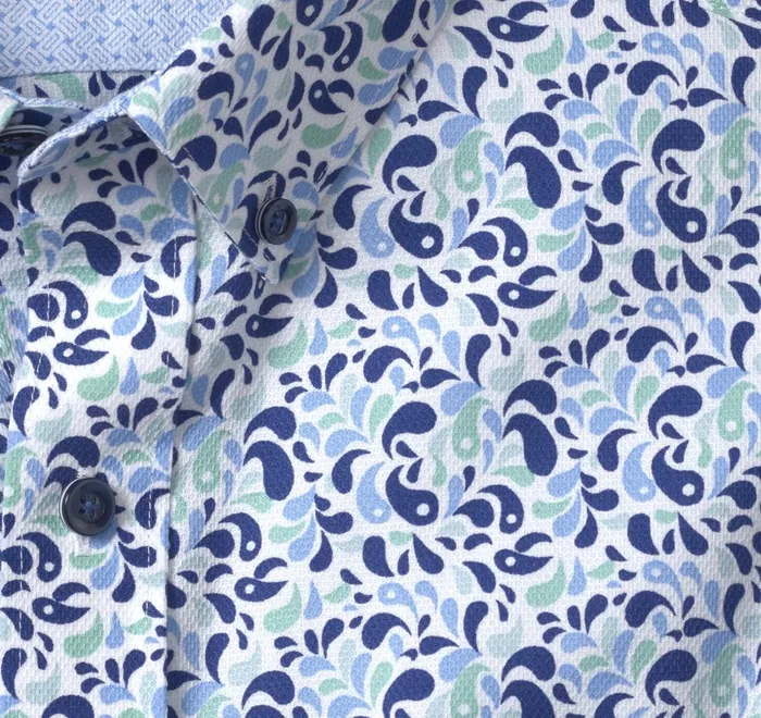 JohnstonandMurphy ShortSleeve Shirts Textured Cotton ShortSleeve Shirt Mint Droplet 8211 Men JohnstonandMurphy ShortSleeve Shirts Textured Cotton ShortSleeve Shirt Mint Droplet 8211 Men