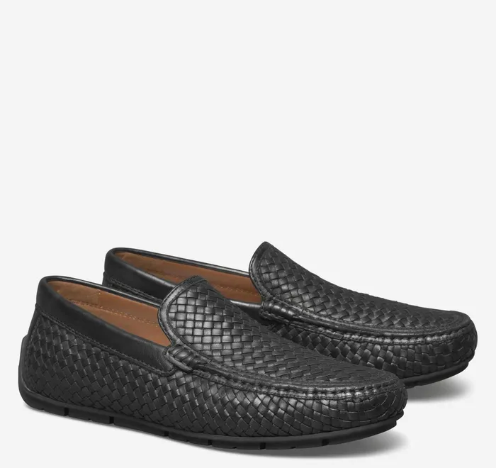 JohnstonandMurphy SlipOns and Loafers Baldwin Driver Woven SlipOn Loafer Black Sheepskin 8211 Men JohnstonandMurphy SlipOns and Loafers Baldwin Driver Woven SlipOn Loafer Black Sheepskin 8211 Men