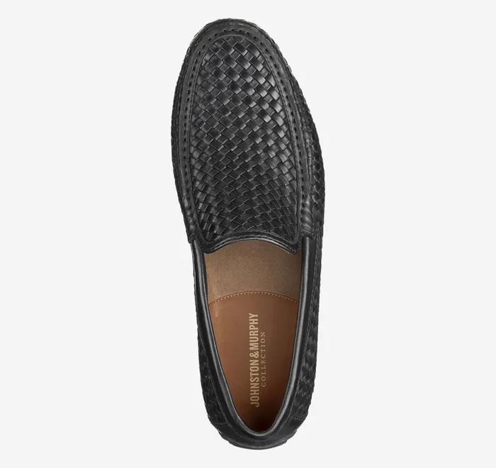 JohnstonandMurphy SlipOns and Loafers Baldwin Driver Woven SlipOn Loafer Black Sheepskin 8211 Men JohnstonandMurphy SlipOns and Loafers Baldwin Driver Woven SlipOn Loafer Black Sheepskin 8211 Men
