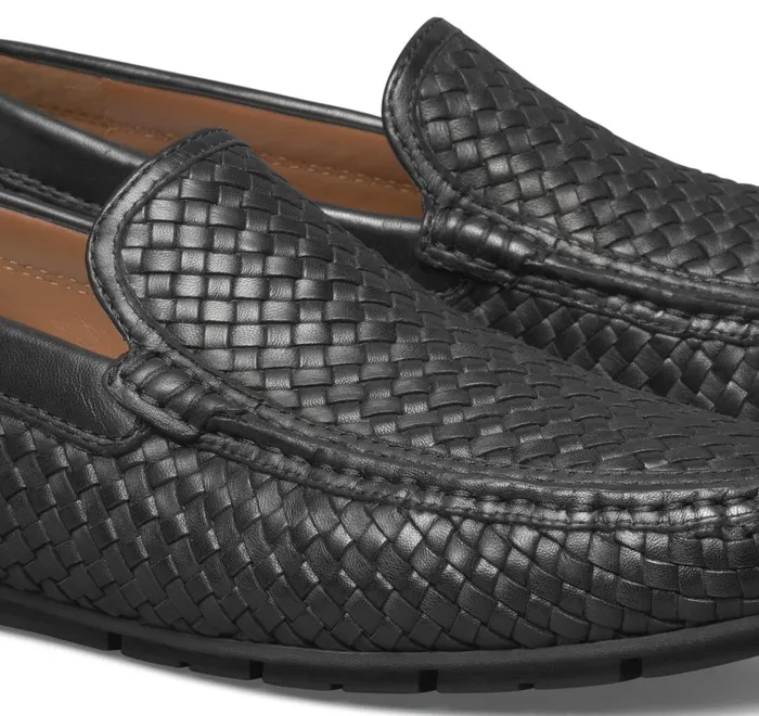 JohnstonandMurphy SlipOns and Loafers Baldwin Driver Woven SlipOn Loafer Black Sheepskin 8211 Men JohnstonandMurphy SlipOns and Loafers Baldwin Driver Woven SlipOn Loafer Black Sheepskin 8211 Men