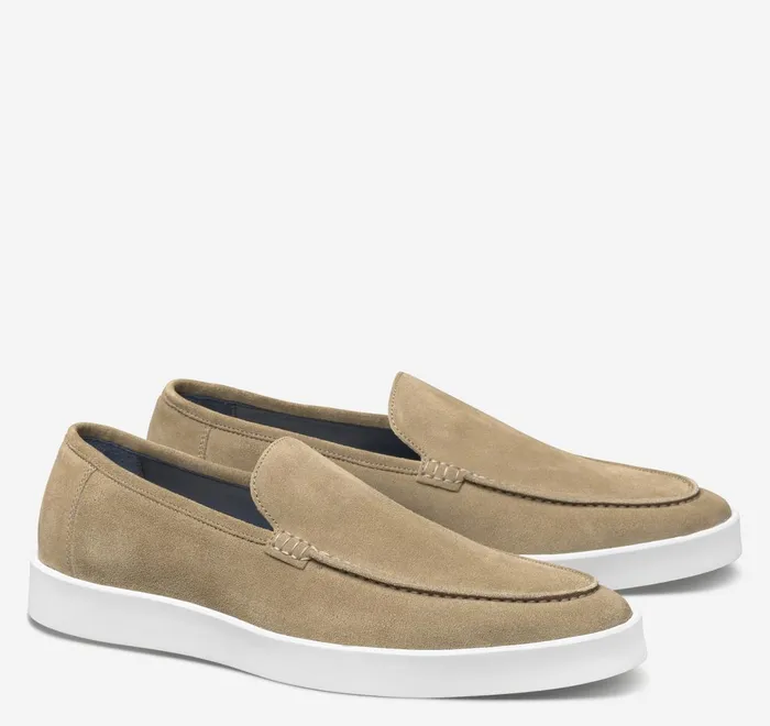 JohnstonandMurphy SlipOns and Loafers Bolivar Venetian Loafer Taupe Italian Suede 8211 Men JohnstonandMurphy SlipOns and Loafers Bolivar Venetian Loafer Taupe Italian Suede 8211 Men