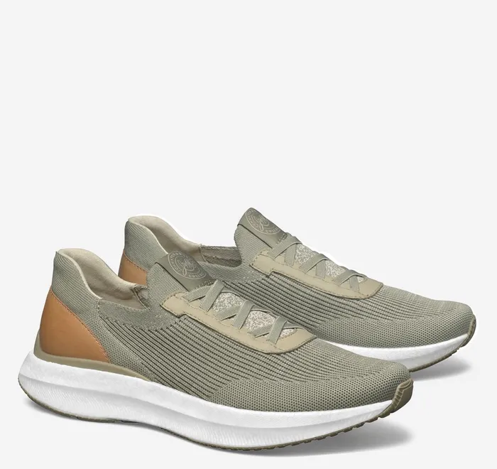 JohnstonandMurphy SlipOns and Loafers Briley Knit Jogger Taupe Knit 8211 Men