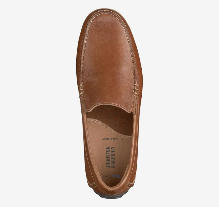 JohnstonandMurphy SlipOns and Loafers Cort Moc Venetian Tan Full Grain 8211 Men JohnstonandMurphy SlipOns and Loafers Cort Moc Venetian Tan Full Grain 8211 Men