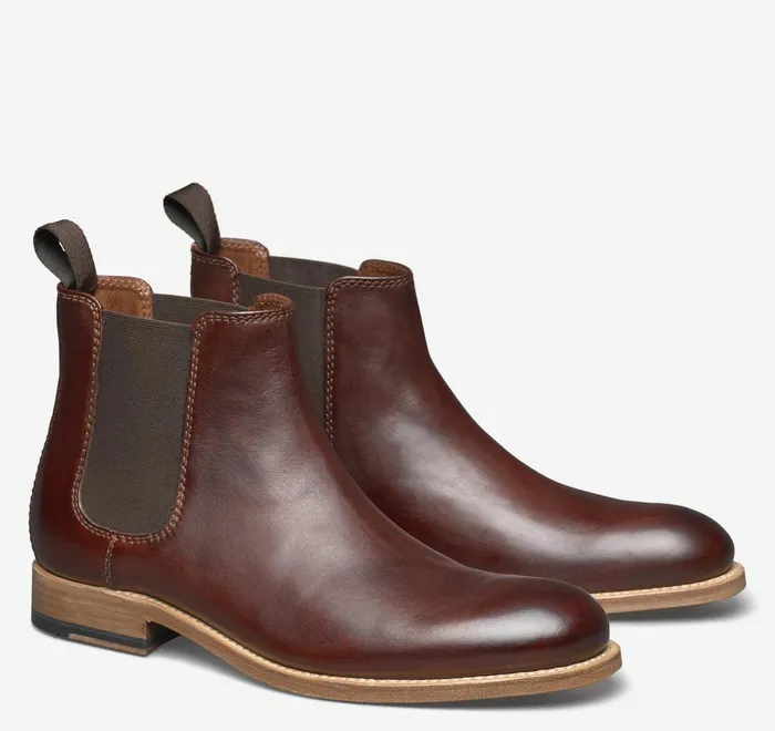 JohnstonandMurphy SlipOns and Loafers Dudley Chelsea Boot Mahogany Dipdyed Calfskin 8211 Men JohnstonandMurphy SlipOns and Loafers Dudley Chelsea Boot Mahogany Dipdyed Calfskin 8211 Men