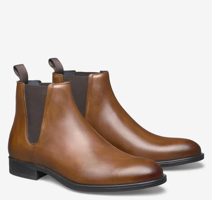 JohnstonandMurphy SlipOns and Loafers Flynch Chelsea Boot Tan Italian Calfskin 8211 Men JohnstonandMurphy SlipOns and Loafers Flynch Chelsea Boot Tan Italian Calfskin 8211 Men