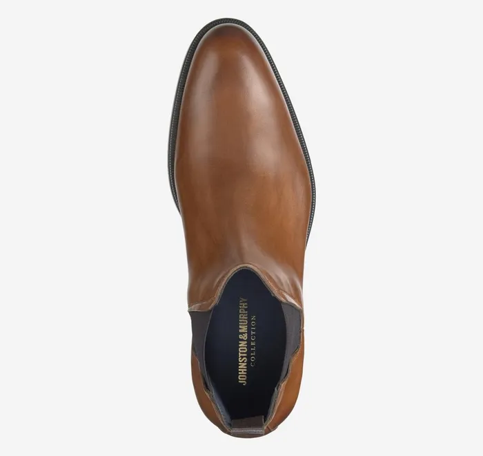 JohnstonandMurphy SlipOns and Loafers Flynch Chelsea Boot Tan Italian Calfskin 8211 Men JohnstonandMurphy SlipOns and Loafers Flynch Chelsea Boot Tan Italian Calfskin 8211 Men