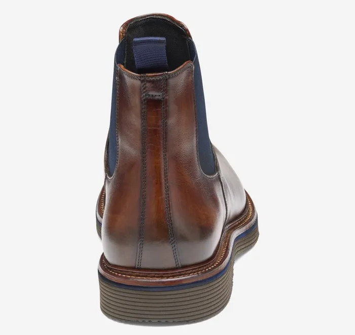 JohnstonandMurphy SlipOns and Loafers Jenson Chelsea Boot Brown Handstained Calfskin 8211 Men JohnstonandMurphy SlipOns and Loafers Jenson Chelsea Boot Brown Handstained Calfskin 8211 Men