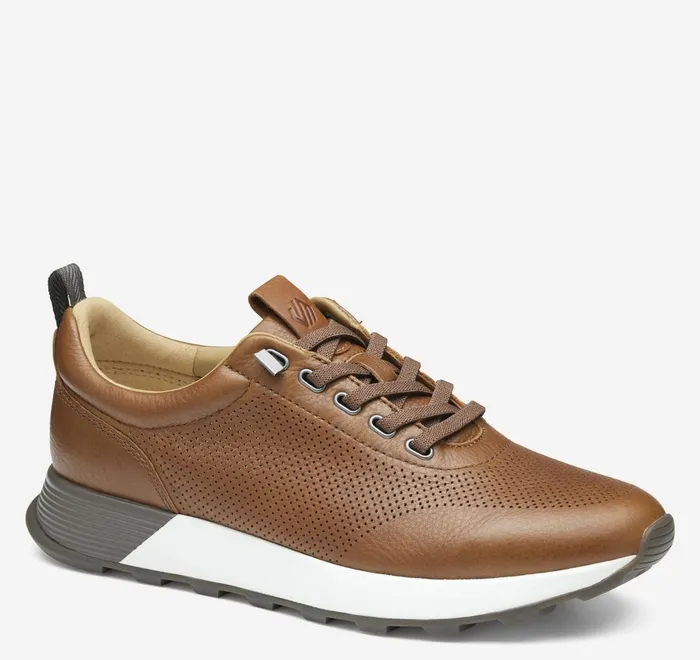 JohnstonandMurphy SlipOns and Loafers Kinnon Perfed Jogger Dark Tan Full Grain 8211 Men JohnstonandMurphy SlipOns and Loafers Kinnon Perfed Jogger Dark Tan Full Grain 8211 Men