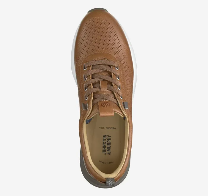 JohnstonandMurphy SlipOns and Loafers Kinnon Perfed Jogger Dark Tan Full Grain 8211 Men JohnstonandMurphy SlipOns and Loafers Kinnon Perfed Jogger Dark Tan Full Grain 8211 Men