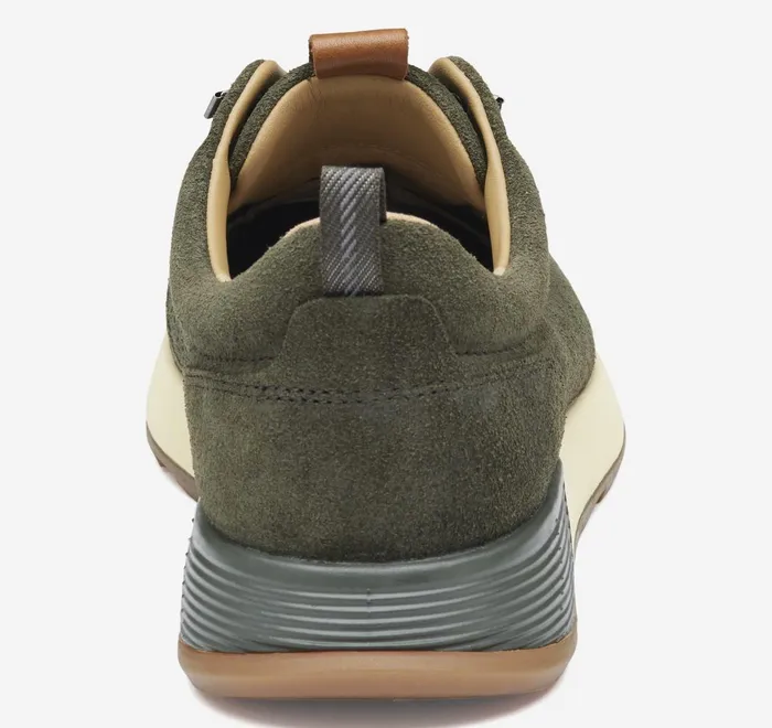 JohnstonandMurphy SlipOns and Loafers Kinnon Perfed Jogger Olive Oiled Suede 8211 Men JohnstonandMurphy SlipOns and Loafers Kinnon Perfed Jogger Olive Oiled Suede 8211 Men