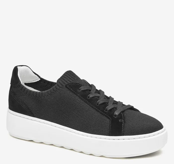 JohnstonandMurphy Sneakers Cammie Knit LaceUp Black Knit 8211 Women