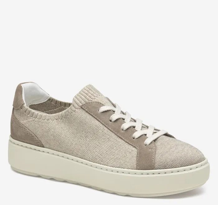 JohnstonandMurphy Sneakers Cammie Knit LaceUp Taupe Knit 8211 Women