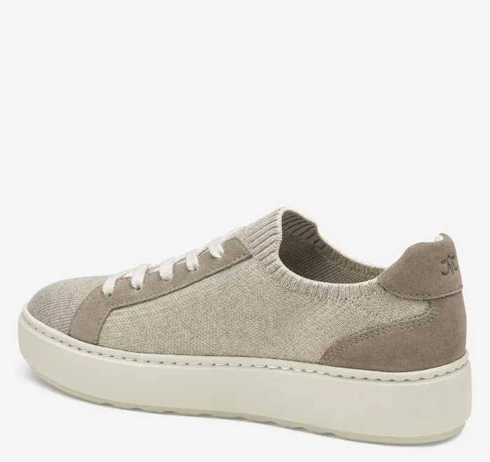 JohnstonandMurphy Sneakers Cammie Knit LaceUp Taupe Knit 8211 Women JohnstonandMurphy Sneakers Cammie Knit LaceUp Taupe Knit 8211 Women