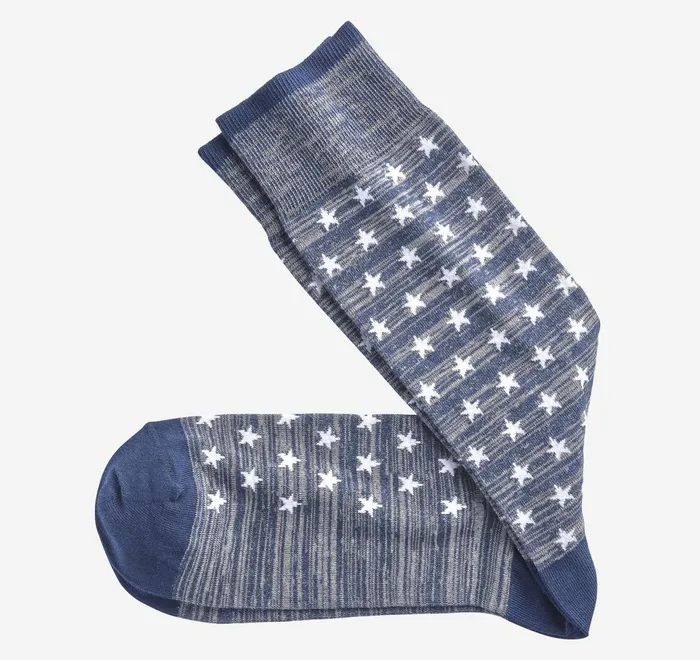 JohnstonandMurphy Socks Novelty Socks Navy Stars 8211 Men