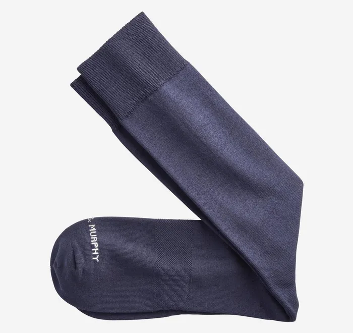 JohnstonandMurphy Socks Solid Dress Socks Navy 8211 Men