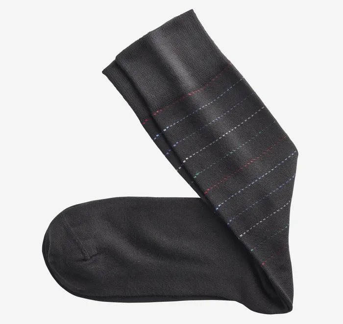 JohnstonandMurphy Socks Striped Dress Socks Black Dotted Stripe 8211 Men