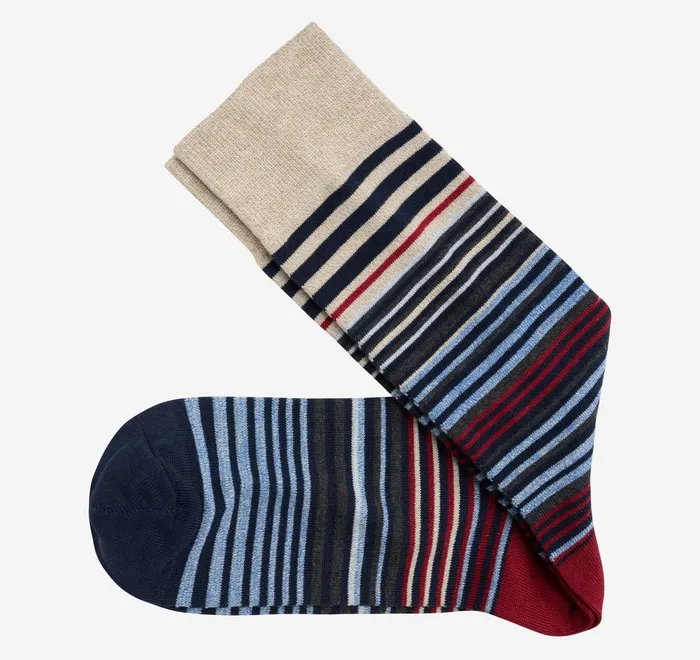 JohnstonandMurphy Socks Striped Dress Socks Navyburgundy Heathered Multi Stripe 8211 Men