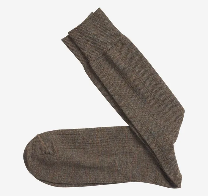 JohnstonandMurphy Socks Wool Ribbed Socks Brown 8211 Men