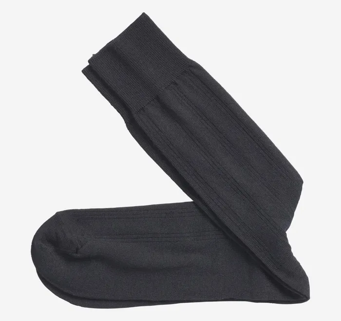 JohnstonandMurphy Socks Wool Ribbed Socks Navy 8211 Men