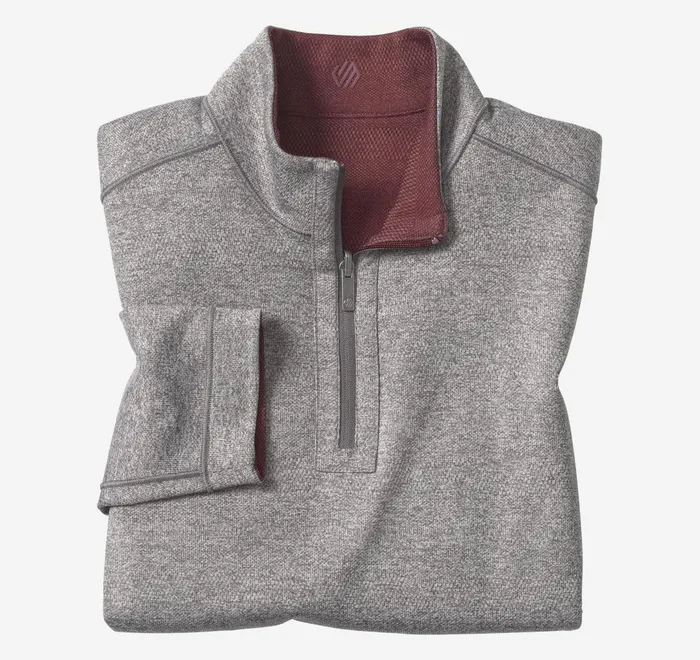 JohnstonandMurphy Sweaters and Knits Xc4 Performance Reversible QuarterZip Burgundycharcoal 8211 Men JohnstonandMurphy Sweaters and Knits Xc4 Performance Reversible QuarterZip Burgundycharcoal 8211 Men