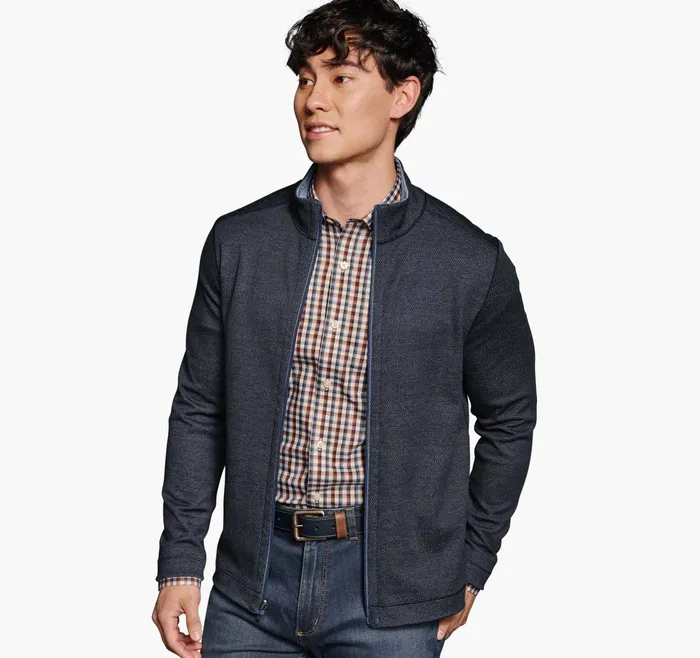 JohnstonandMurphy Sweaters and Knits Xc4 Reversible Full Zip Navylight Blue 8211 Men JohnstonandMurphy Sweaters and Knits Xc4 Reversible Full Zip Navylight Blue 8211 Men