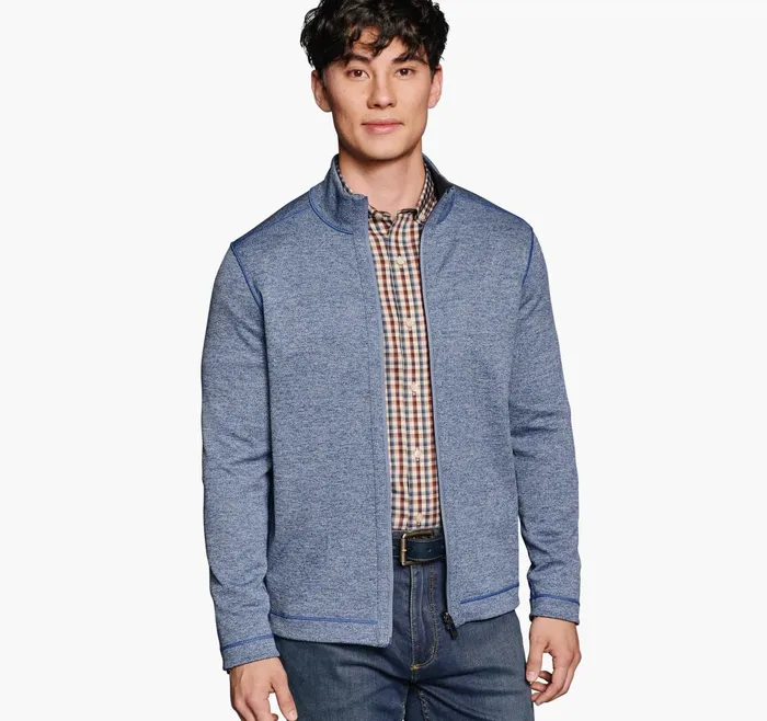 JohnstonandMurphy Sweaters and Knits Xc4 Reversible Full Zip Navylight Blue 8211 Men JohnstonandMurphy Sweaters and Knits Xc4 Reversible Full Zip Navylight Blue 8211 Men