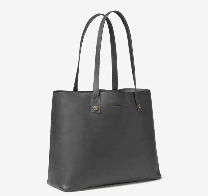 JohnstonandMurphy Totes Rhodes Leather Tote Black Full Grain 8211 WomenMen