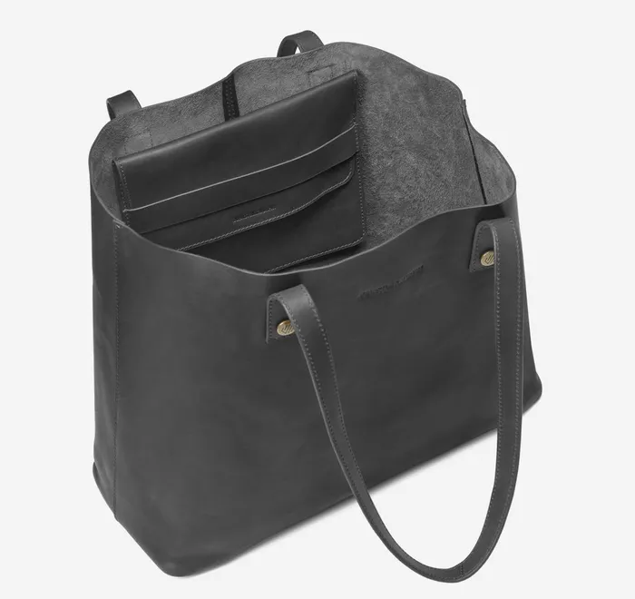 JohnstonandMurphy Totes Rhodes Leather Tote Black Full Grain 8211 WomenMen JohnstonandMurphy Totes Rhodes Leather Tote Black Full Grain 8211 WomenMen