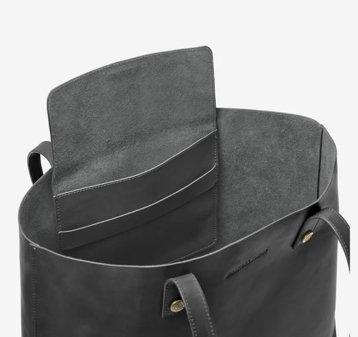 JohnstonandMurphy Totes Rhodes Leather Tote Black Full Grain 8211 WomenMen JohnstonandMurphy Totes Rhodes Leather Tote Black Full Grain 8211 WomenMen