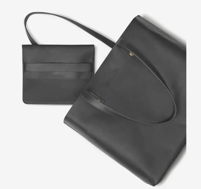 JohnstonandMurphy Totes Rhodes Leather Tote Black Full Grain 8211 WomenMen JohnstonandMurphy Totes Rhodes Leather Tote Black Full Grain 8211 WomenMen