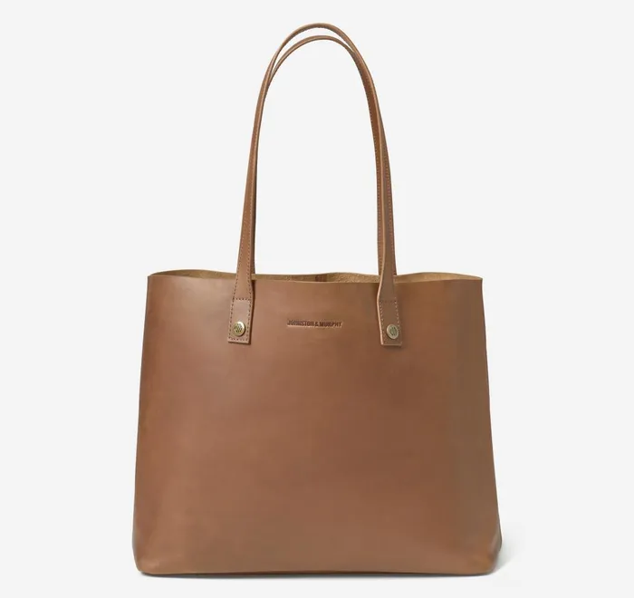 JohnstonandMurphy Totes Rhodes Leather Tote Tan Full Grain 8211 WomenMen JohnstonandMurphy Totes Rhodes Leather Tote Tan Full Grain 8211 WomenMen