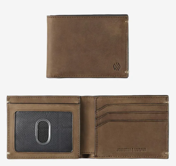 JohnstonandMurphy Wallets Jackson Billfold Wallet Tan Oiled 8211 Men