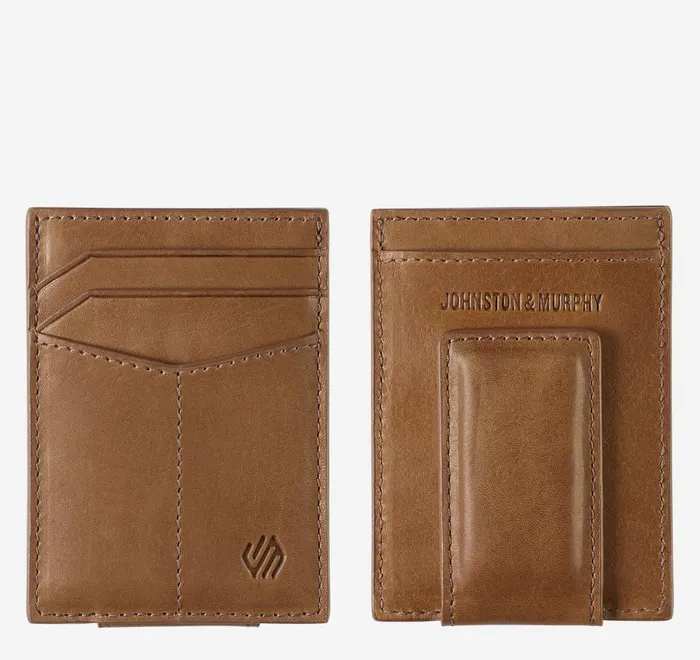 JohnstonandMurphy Wallets Rhodes Front Pocket Wallet Tan Full Grain 8211 Men