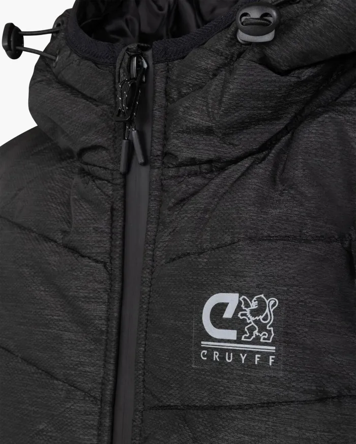 Junior Cruyff Coats Explore Quilted Jacket Black Junior Cruyff Coats Explore Quilted Jacket Black