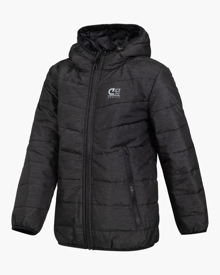Junior Cruyff Coats Explore Quilted Jacket Black Junior Cruyff Coats Explore Quilted Jacket Black