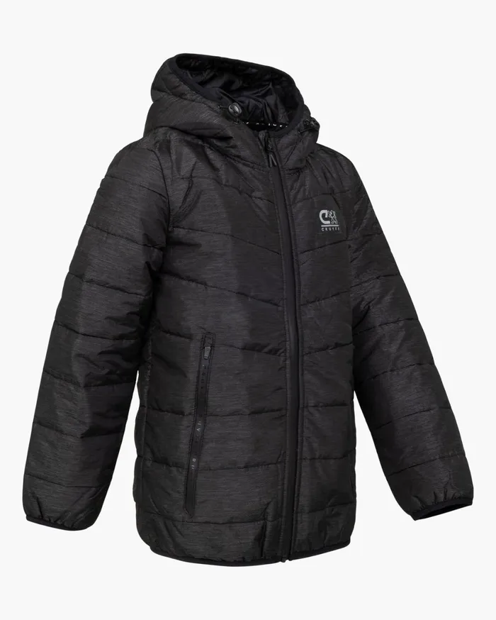 Junior Cruyff Coats Explore Quilted Jacket Black Junior Cruyff Coats Explore Quilted Jacket Black
