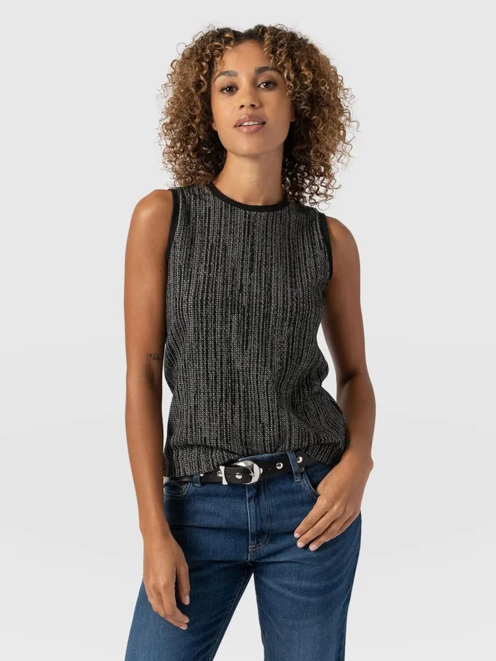 Keller Vest 8211 GreyBlack Greyblack Women Saint And Sofia Casual Tops