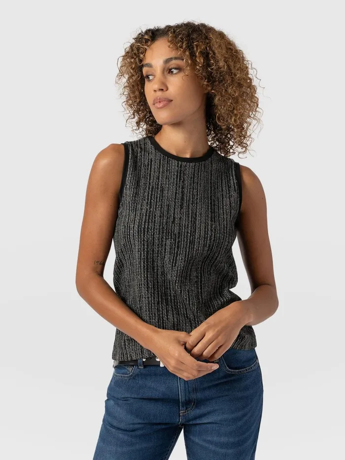 Keller Vest 8211 GreyBlack Greyblack Women Saint And Sofia Casual Tops