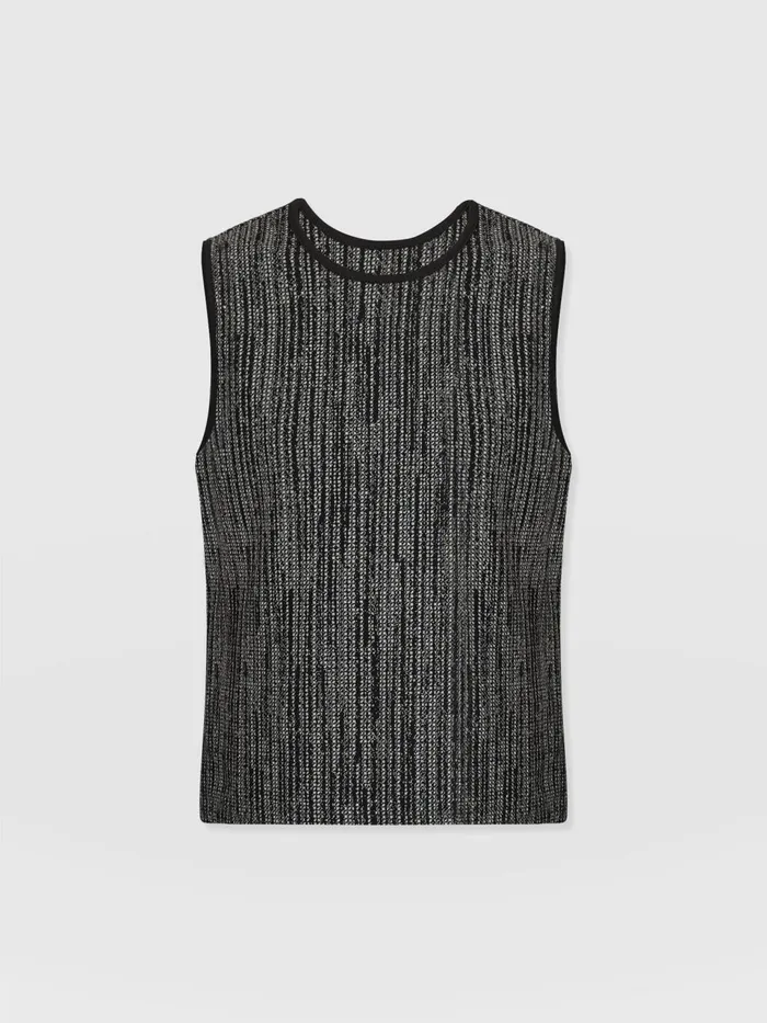 Keller Vest 8211 GreyBlack Greyblack Women Saint And Sofia Casual Tops