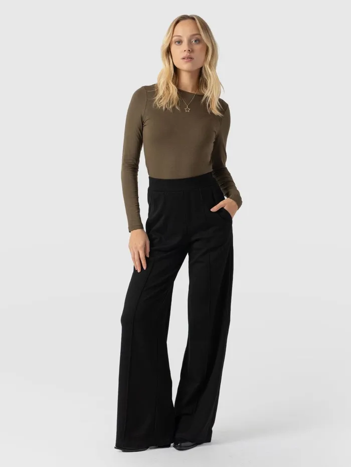 Keller Wide Leg Pant 8211 Black Black Women Saint And Sofia Pants