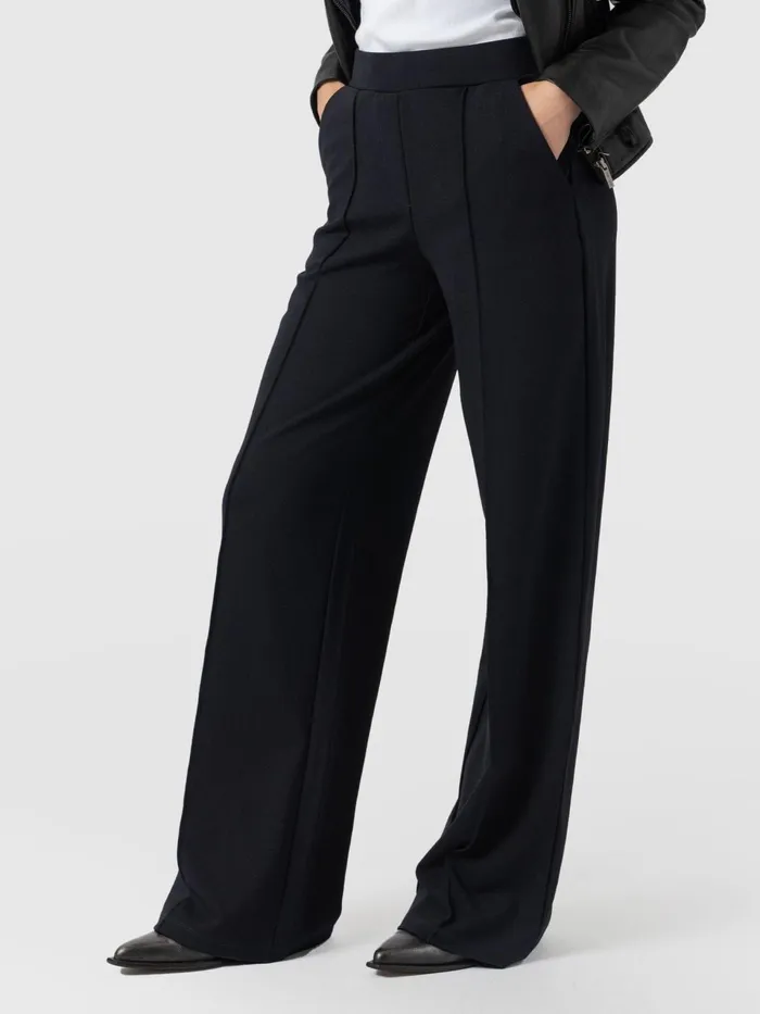 Keller Wide Leg Pant 8211 Navy Navy Women Saint And Sofia Pants