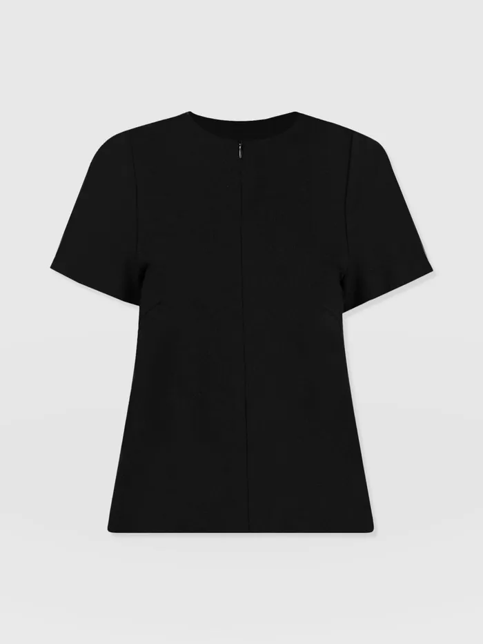 Keller Zip Up Tee 8211 Black Black Women Saint And Sofia TShirts and Tanks