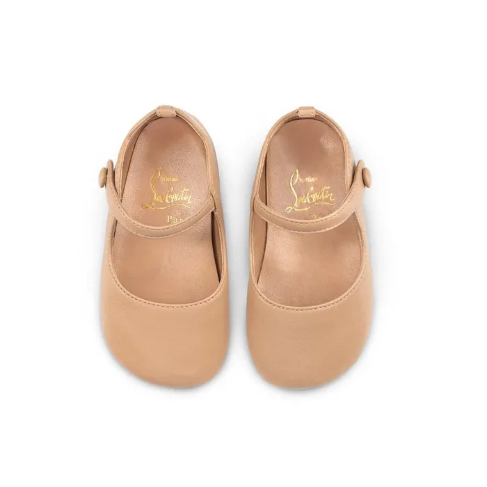 Kids Baby Love Chick Ballerinas 8211 Nappa Leather 8211 Nude 1 Nude Christian Louboutin Girls