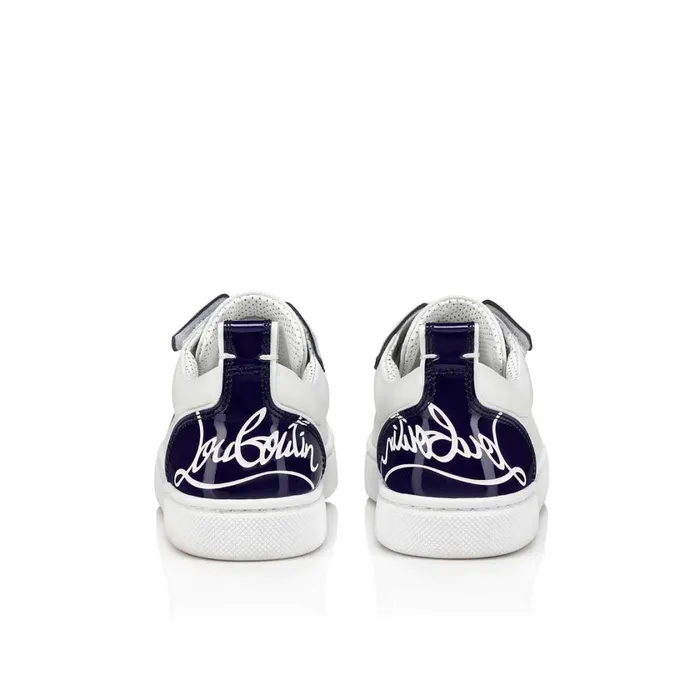 Kids Funnyto Lowtop Sneakers 8211 Calf Leather 8211 Blue Blue Christian Louboutin Sneakers