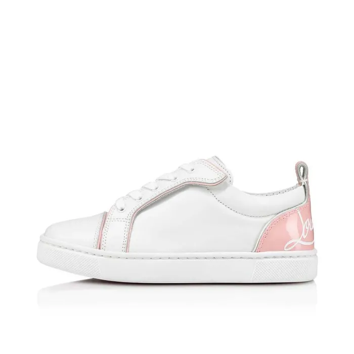 Kids Funnyto Lowtop Sneakers 8211 Calf Leather 8211 Rosy Pink Christian Louboutin Sneakers